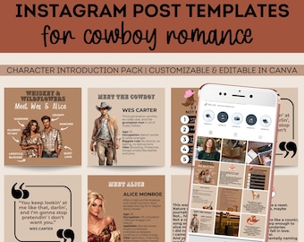 Cowboy Romance, Character Spotlight Instagram Post, Bookstagram Character Reveal, Social Media For Authors, Meet The Characters, Book Launch