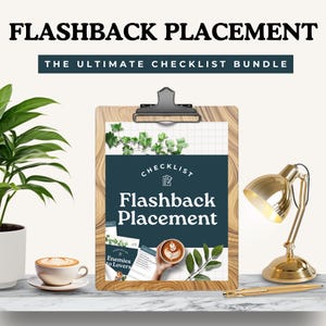 Flashback Placement Checklist, Novel Planner, Flashback Writing Guide, Story Structure, Pacing Planner for Fiction Writers