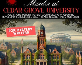 Cozy Mystery writing workbook, Whodunnit writing prompts, Sleuth character development, Cold Case File, Detective True Crime Game