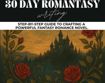 Romantasy Plotterarbeitsbuch, 30 Tage Schreib-Challenge, Fantay Romance Prompts, Romantasy Plot Planner, Worldbildung, Magische Romanze schreiben