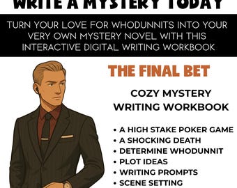 Cozy Mystery Writing Workbook For Beginners, Murder Mystery Whodunnit,  Write Your Own Mystery, Mystery Writing Prompts, Scene Setting