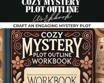 Cozy Mystery Plot Outline, Self-Published Author, Mystery Writing Guide, Plot Structure, Red Herrings Planner, Amateur Sleuth Story Planner