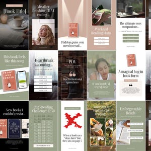 Booktok Video Posts, Bookstagram Reels, Book Club Social Media, Reels For Book Lovers, Editable template For Book Reviews, Book Recs image 2