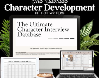 character interview questions, character development worksheet, character tracker Timeline Sheet, Character Builder, character profile