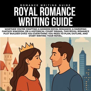 Royal Romance Novel Planner: DIY Plot Builder, Writing Prompts, Romance Creative Writing, Novel Outline