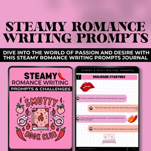 Steamy Romance Writing Prompts, Smutty Romance Story Starters, Romance Story Writing, Adult Scenes Writing Challenge, Novel Planner image 2