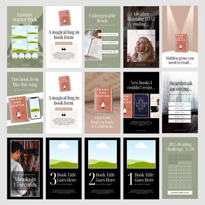 Booktok Video Posts, Bookstagram Reels, Book Club Social Media, Reels For Book Lovers, Editable template For Book Reviews, Book Recs image 8