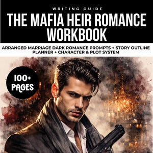 mafia heir romance workbook, arranged marriage dark romance prompts, story outline planner, dark romance character profile, plot planner