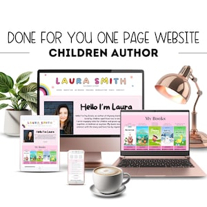 Auteur d'un site Web pour enfants, Livre pour enfants KDP, Page de vente de livres pour enfants, Promotion de livres, Page de destination pour auteur, Rédacteur de site Web d'une page