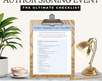 Author Signing Event, Book Signing Checklist, First Book Promotion, Book Launch To Do List,  Writing Checklist Authors, Book Event Display