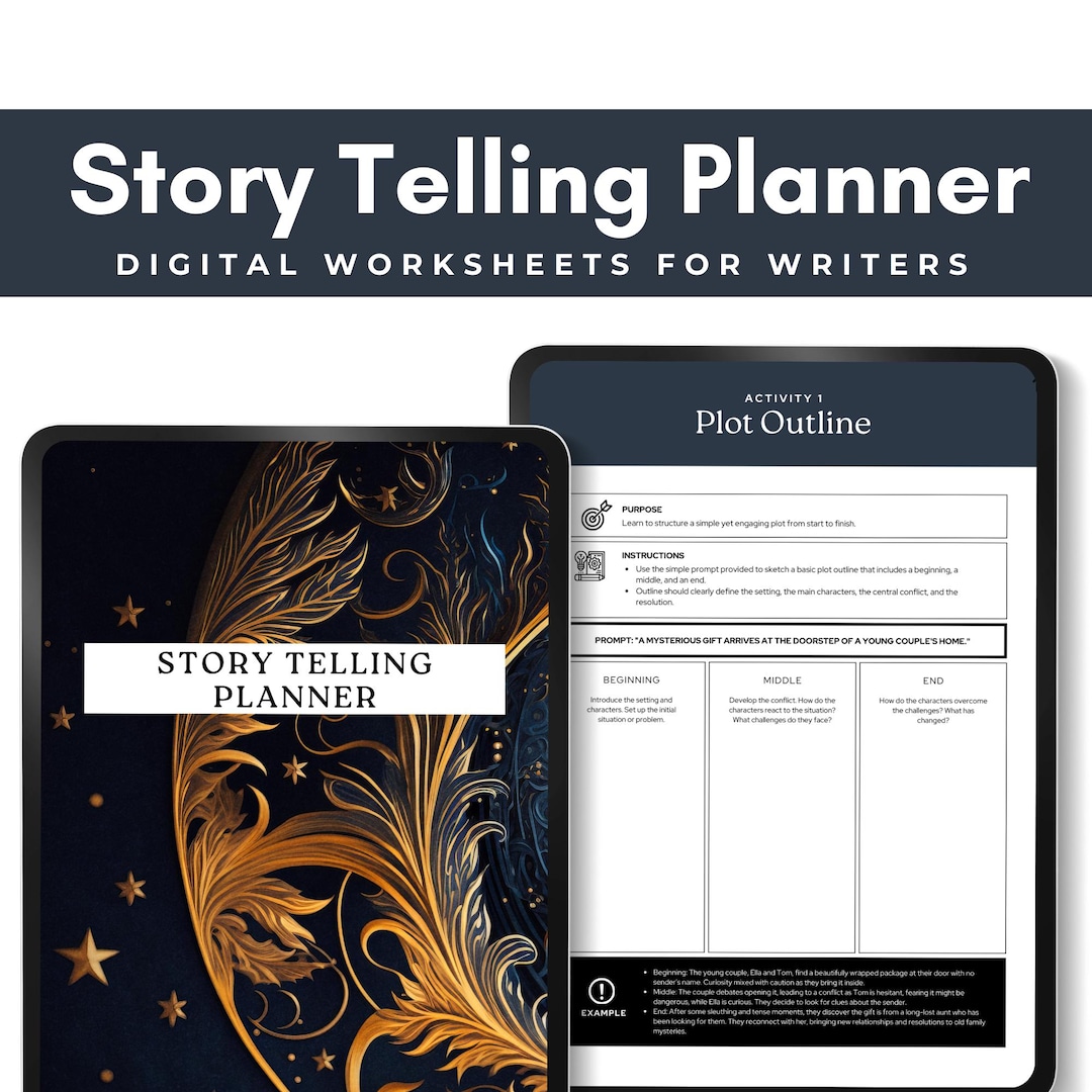Digital Story Telling Planner for Goodnotes, Writing Novel Guide, Plot ...