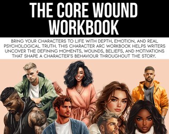 Character Arc Workbook, Charakterfehler Arbeitsblatt, Charakter Hintergrundgeschichte, Charakterentwicklung, Charakterbildung, Charaktererstellung