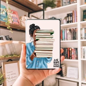 Book Girly Kindle Insert, Just A Girl Who Loves Reading, Black Afro American Sticker, Paperwhite Kindle Case, Kindle Decor, E-Reader Case