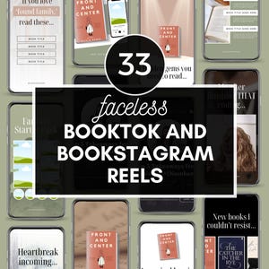 Booktok Video Posts, Bookstagram Reels, Book Club Social Media, Reels For Book Lovers, Editable template For Book Reviews, Book Recs image 1