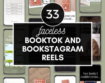 Booktok Video Posts, Bookstagram Reels, Book Club Social Media, Reels For Book Lovers, Editable template For Book Reviews, Book Recs