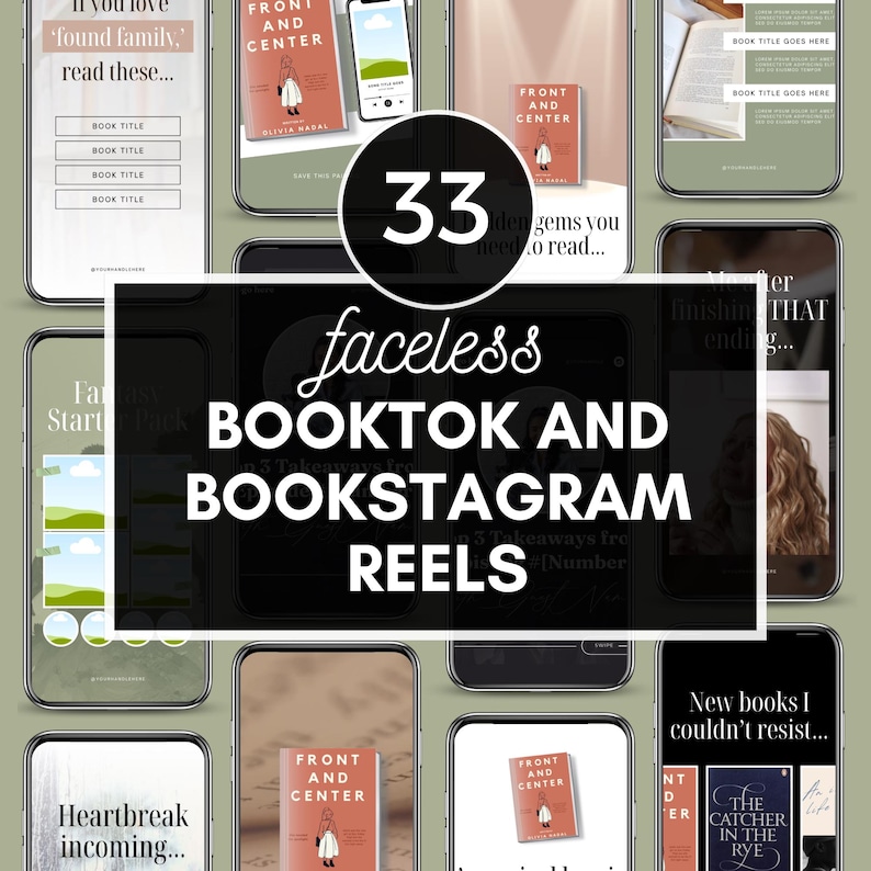 Booktok Video Posts, Bookstagram Reels, Book Club Social Media, Reels For Book Lovers, Editable template For Book Reviews, Book Recs image 1
