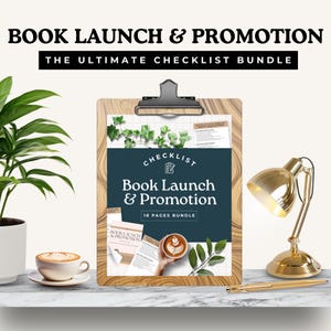 Book Launch Checklist, Marketing Plan for Indie Authors, New Book Launch Timeline, Author Content Calendar, Checklists for Author