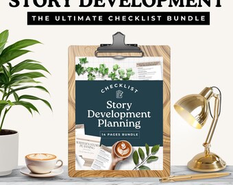 Character Development Checklist, Worldbuilding Checklist, Self-Publishing Guide, Plot Structure, Story Development Planning, Novel Outline