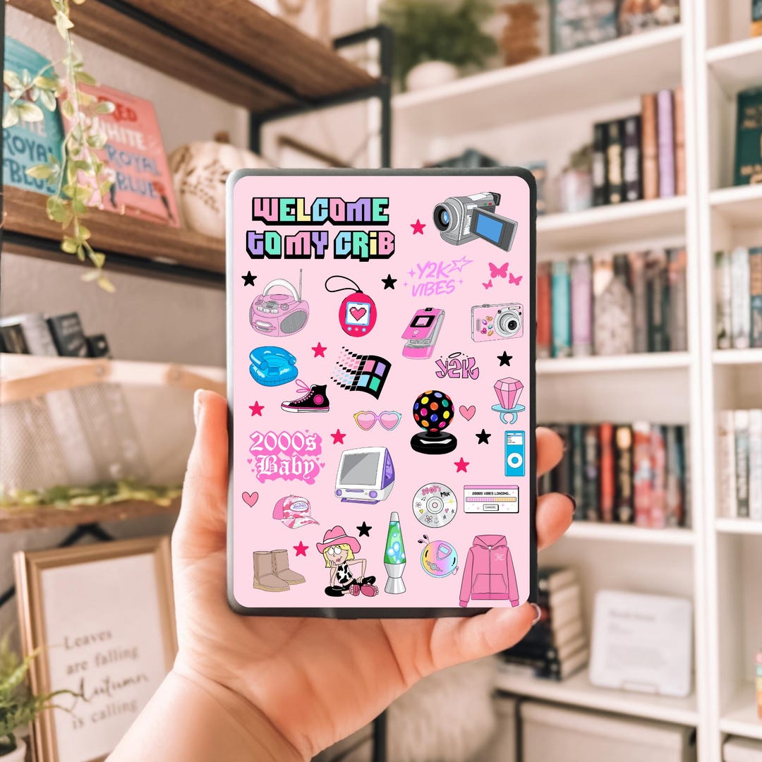 Y2K Nostalgia Kindle Insert Millennial 2000s E reader Skin 90s Baby 