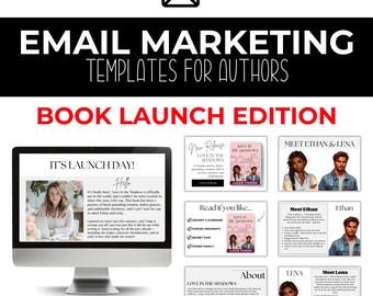 Book Launch Email Newsletter Template, Email Marketing Template For Romance Authors, Author Newsletter, New Book Release Email Campaign