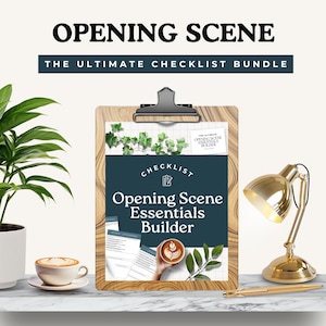 Lista de verificación para la escena inicial de una novela, Planificador del primer capítulo, Consejos de escritura para principiantes, Guía de escenas, Planificador del inicio del libro, Gancho narrativo