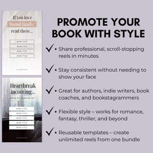 Booktok Video Posts, Bookstagram Reels, Book Club Social Media, Reels For Book Lovers, Editable template For Book Reviews, Book Recs image 4