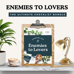 enemies to lovers checklist, story planner, romance trope, slow burn writing, romance arc planning worksheet, writing chemistry in romance