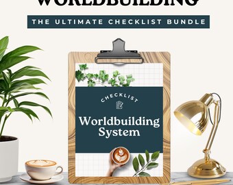 Fantasy Weltenwerk Checkliste, Romanwelt Kreationsplaner, Weltenbausystem Arbeitsblatt, Romantasie Schreiben, Belletristik schreiben