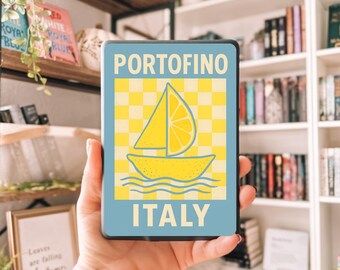 Italy Amalfi Coast Lemons Coastal Beach, La Dolce Vita Kindle Insert, Italian Summer Kindle Decor, E-Reader Case Insert Limoncello Aesthetic