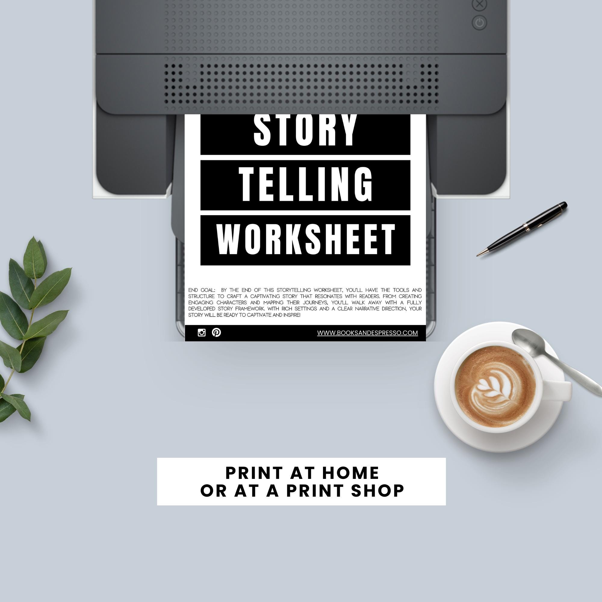 Printable Story Telling Planner, Novel Writing Workbook, Plot Outline ...