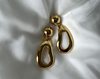 Pendientes vintage de clip extragrandes