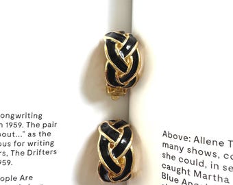 Pendientes de clip vintage con nudos escalonados