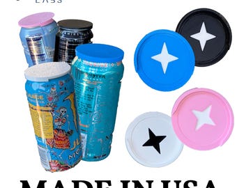 Reusable Can Cover: Food Safe Drink Protector, Fits Most Cans (4-Pack)