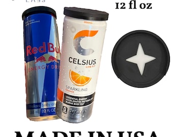 Redbull & Celsius Can Covers: Food Safe, Bug Protection - 4 Pack (12 fl oz)