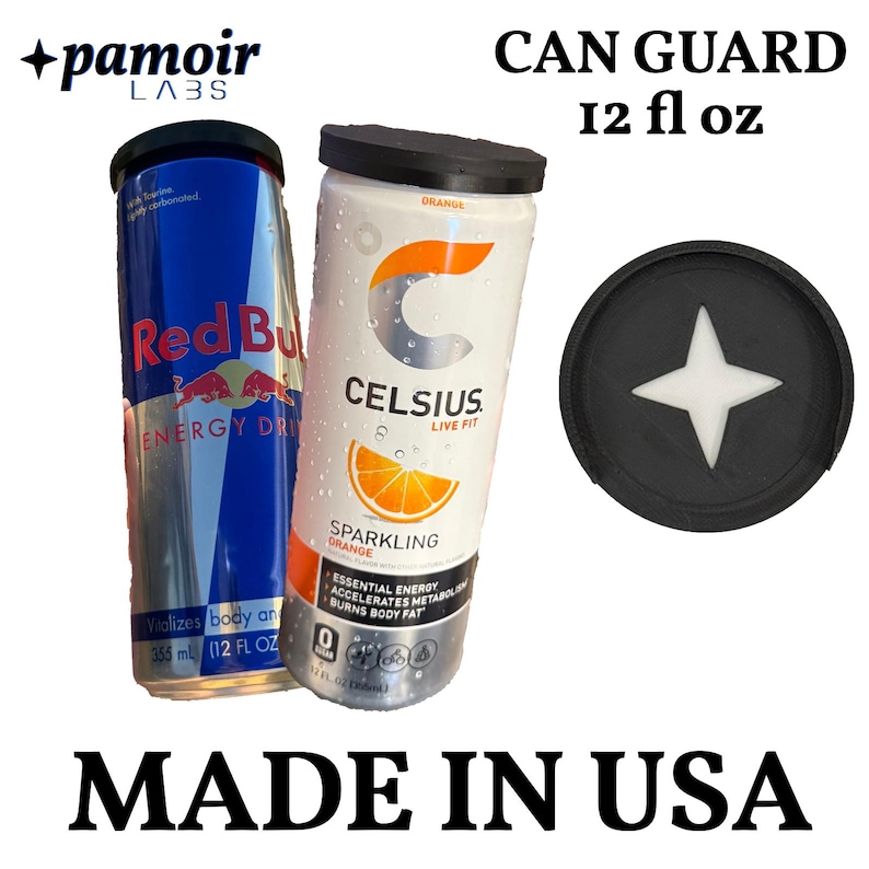 Redbull & Celsius Can Covers: Food Safe, Bug Protection - 4 Pack (12 fl oz) image 1