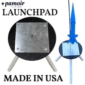 Model Rocket Launch Pad: USA Made, Easy Set-Up, 3 Rod Sizes