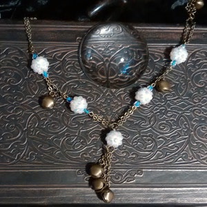 Snow Bells Handcrafted Necklace and Earring Set