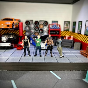 Fast & Furious Character Figure Set 1/64 Scale Hobby Diorama Diecast – Hobbs, Toretto, Brian O’Conner, Han