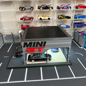 1/64 Scale Custom Logo Showroom Diorama  – LED Illuminated Premium Design for 1/64 Diecast Cars