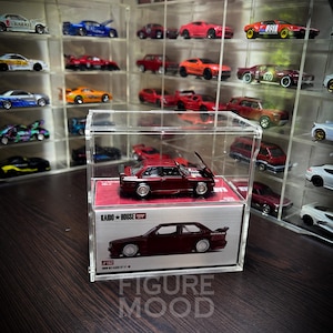 Clear Acrylic Display Case for 1:64 Scale Diecast Cars – Perfect Fit for Mini GT Kaido House Models (Car not included)
