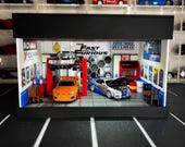 ☆ 1/64 Garage Item M 1/64 Scale Lighted Fast & Furious Themed Garage Diorama