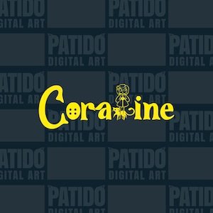 Coraline Doll Svg & Png, Halloween Sublimation Design, Vintage Horror Png, Instant Download