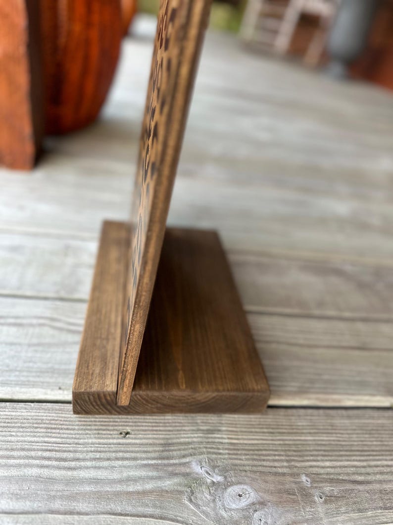 Timber Sign Stand Rustic Porch Sign Stand | Handcrafted Solid Wood Display | Farmhouse ...