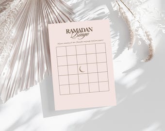 Ramadan Bingo Printable – Minimalist Intention Tracker (Digital Download)