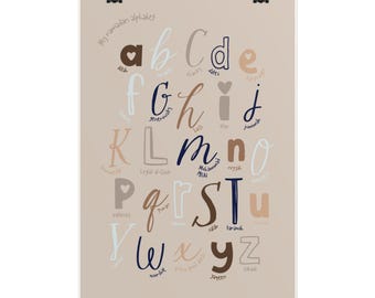 Neutral Alphabet Poster | My Ramadan Alphabet - Nursery ABC Wall Art, Kids Room Decor