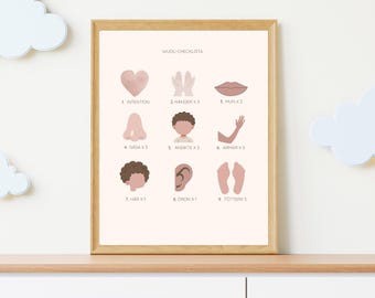 Min Wudu Checklista - Barn Poster - Digital Nedladdning