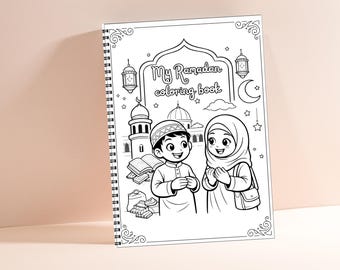 My Ramadan Coloring Book - 25 pages Kids Ramadan Activities - Digital Download