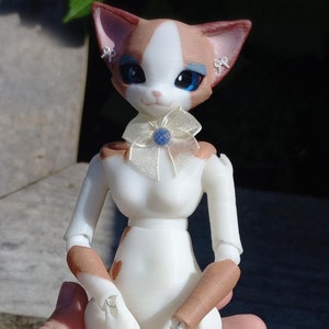 DIGITAL DOWNLOAD STL Tall Anthro Kitty Girl Ball Jointed Doll 3D Model for 3D printing Resin and Filament by Artist ArticheDolls