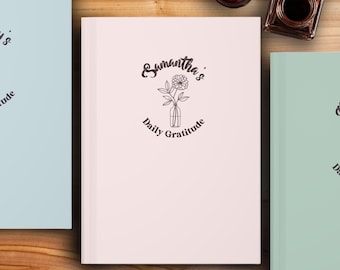 Personalized Journal, Custom Daily Gratitude Notebook, Birthday Gift Idea, Birthday Diary, Writing Notebook, Gratitude Journal