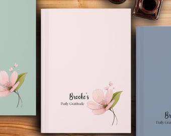 Personalized Journal, Custom Daily Gratitude Notebook, Birthday Gift Idea, Birthday Diary, Writing Notebook, Gratitude Journal